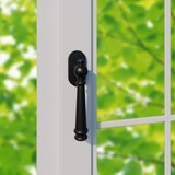 thumbnail of Fenstergriff Metall-Unterkonstruktion Schwarz matt Fensterbeschlag Rasterolive