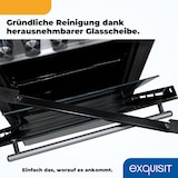 thumbnail of Exquisit Elektro-Standherd ECM 5-4.1 Inox | EEK: A | 46,6 l Garraum | Glaskeramik Kochfeld | Umluft