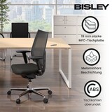 thumbnail of Bisley Cito Schreibtisch 200x80 cm, Tischplatte in Buche, O-Gestell in Silber - Bürotisch & Computertisch, PC Tisch für's Büro, Arbeitshöhe: 74 cm