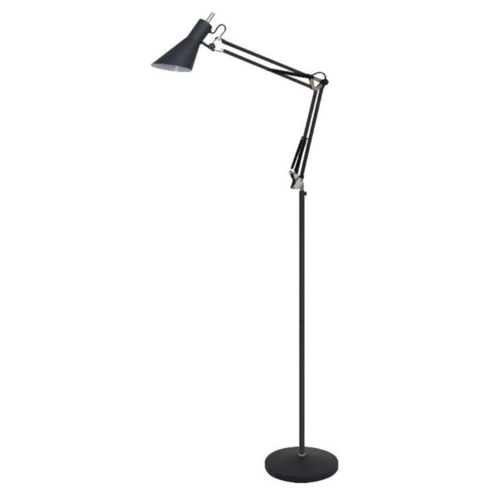 FBRIGHT.Lámpara de Pie Diseño Moderno en Negro con Brazo Articulado
