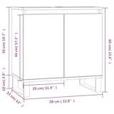thumbnail of vidaXL Badschrank Braun Eichen-Optik 58x33x60 cm Holzwerkstoff