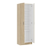 thumbnail of Dmora Armadio multiuso Portsmouth, Mobile ausiliario a 2 ante, Guardaroba portascarpe moderno, Scarpiera verticale, 59x37h180 cm, Rovere