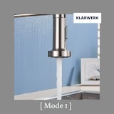 thumbnail of KLARWERK® Bernd | Gastronomie Armatur Silber gebürstet mit Feder |Edelstahl Flex Wasserhahn Küche |Mischbatterie 360° drehbar|Niederdruck 3 Anschlüsse