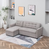 thumbnail of HOMCOM Divano Letto Angolare 3 Posti con Chaise Contenitore in Tessuto