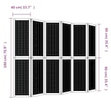 thumbnail of vidaXL Kamerscherm met 6 panelen massief paulowniahout bruin