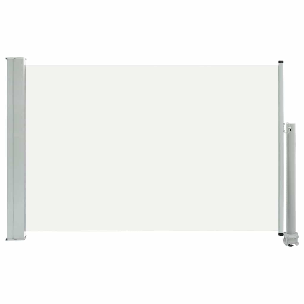 Toldo lateral retráctil de jardín color crema 60x300 cm
