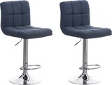 thumbnail of CHEFGASTRO 2er Set Barhocker ALASKA Stoff Chrom HxBxT 94x46x47cm Stoff Blau Barstuhl