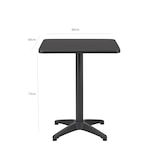 thumbnail of METRO PROFESSIONAL Mesa de exterior Gastro Narni, acero, 60 x 60 cm, cuadrada, gris oscuro