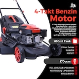 thumbnail of Rasenmäher Benzin mit Antrieb BR460 – 5,4PS (4,0kW), 46cm Schnittbreite, Mulchen, Schnitthöhenverstellung, Easy Clean Anschluss,60L Korb
