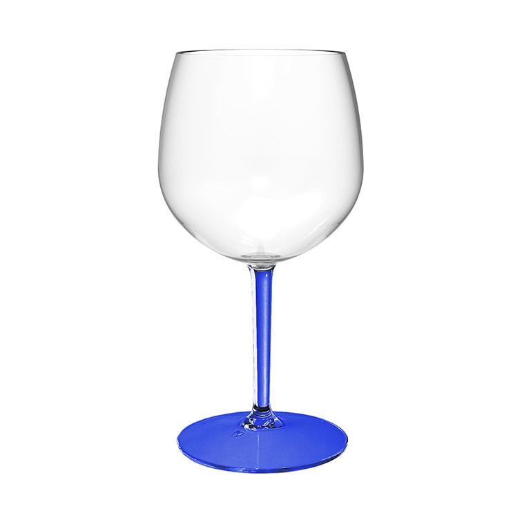 MONOUSO - Kelchglas Balloon Mehrweg Durable aus TT Fuß Blau 580ml (1 Stück)