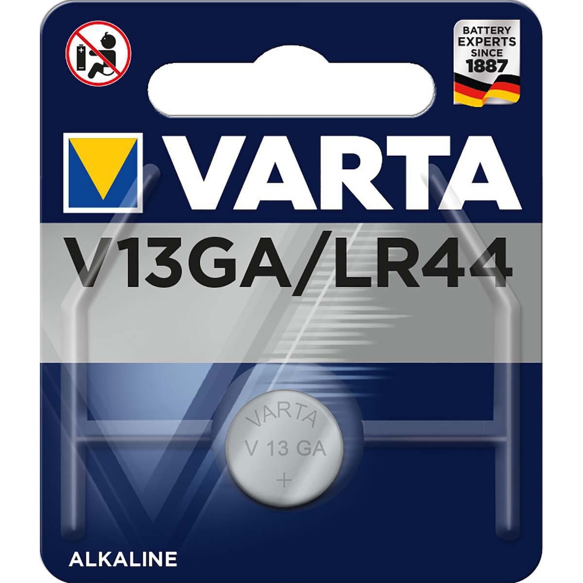 Pile Bouton Au Bouton Lithium Lr44 1.5 V 1-blister Usage Non Intensif Varta