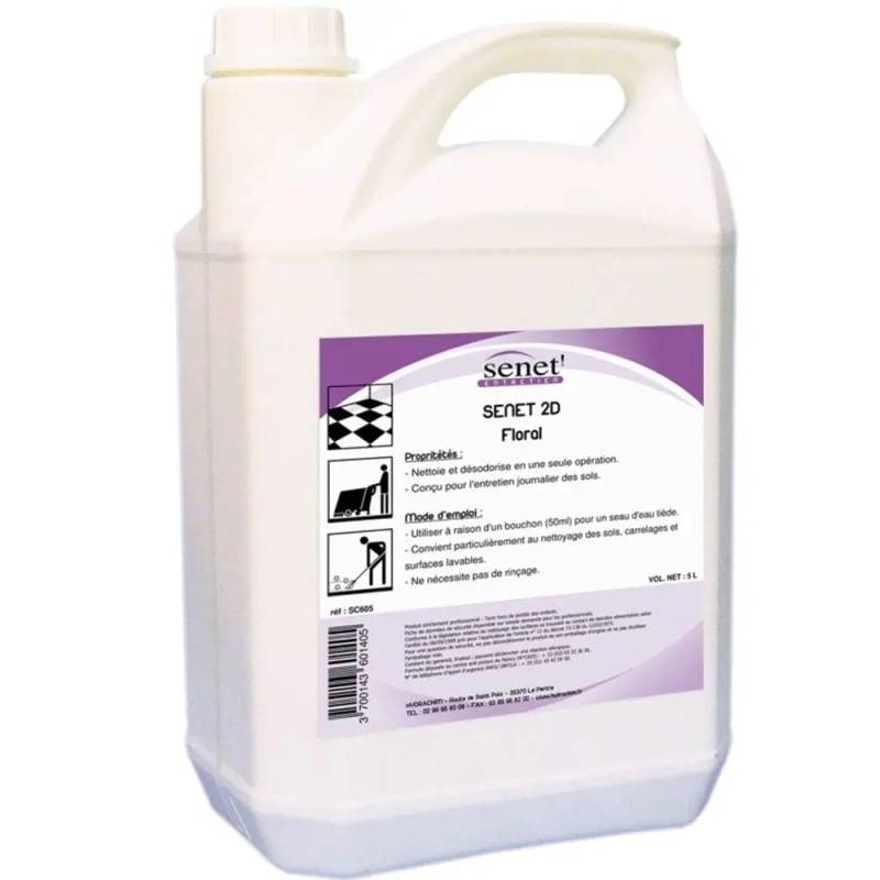 Détergent sol 2D - Parfum Floral - 5L - SENET