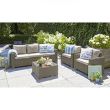 thumbnail of Salon de jardin imitation résine tressée ALLIBERT avec table basse - 5 personnes - California - Beige ALLIBERT by KETER