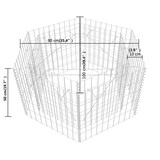 thumbnail of vidaXL Sechseckiges Gabionen-Hochbeet 100×90×50 cm