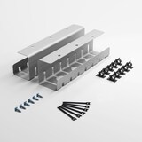 thumbnail of Albatros Kabelkanal Set C Silber– Kabelmanagement aus pulverbeschichtetem Stahl für Schreibtische