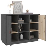 thumbnail of vidaXL Sideboard Grau 100x40x75 cm Massivholz Kiefer