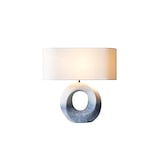 thumbnail of SalesFever Tischleuchte | Gestell Keramik / Schirm Leinen | B 31 x T 15 x H 25 cm | Blau – Weiß