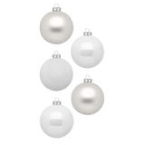 thumbnail of 24 Weihnachtskugeln 3cm Glas Christbaumkugeln Weihnachtsbaumkugeln weiß