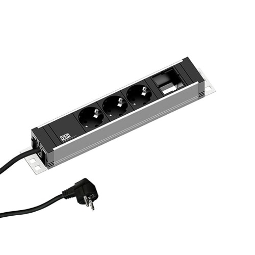 Bachmann UNIVERSAL Steckdosenleiste 3x Steckdose 1x Custom Module (922.0111)