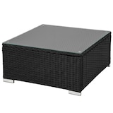 thumbnail of tectake Conjunto de ratán Milano  negro/gris - 404324