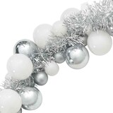 thumbnail of vidaXL Weihnachtskugelgirlande Weiß und Silber 186 cm Polystyrol