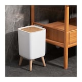 thumbnail of Poubelle Sur Pied De Salle De Bain Push - Malmo Square - Kitchen Move - 10l - Bois Design