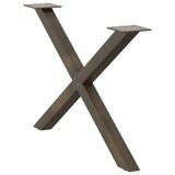 thumbnail of vidaXL Couchtischbeine X-Form 2 Stk. Naturstahl 70x(42-43) cm Stahl