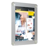 thumbnail of Securit® Porte-affiche A4 pour vitrine - Gris - Avec 4 ventouses - Double-face