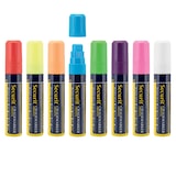 thumbnail of Securit® Feutre-craie à encre liquide coloré lot de 8 - large 7-15mm Nib - pochette  - Blanc, Rouge, bleu, jaune, vert, rose, orange, violet