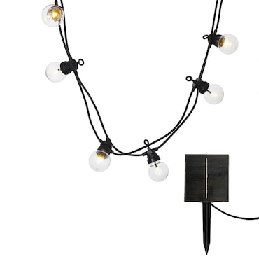 Lumisky Luzes de corda solares de LED para festa, 20 unidades, 9 metros de comprimento. PVC Transparente