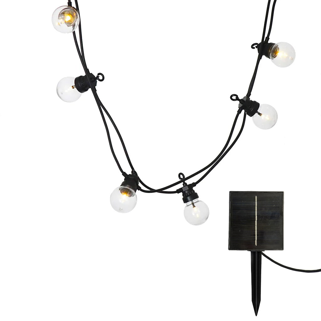 Lumisky Luzes de corda solares de LED para festa, 20 unidades, 9 metros de comprimento. PVC Transparente