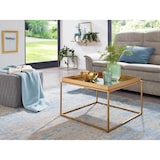 thumbnail of Couchtisch Glas Metall 60x60x41 cm Sofatisch Gold Verspiegelt, Design Wohnzimmertisch Quadratisch, Kleiner Kaffeetisch Modern Spiegelglas,