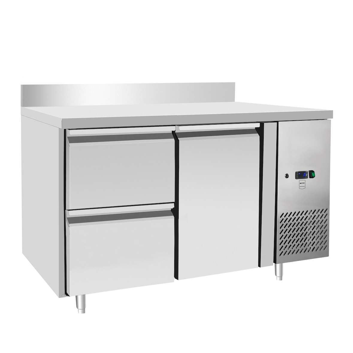 METRO PROFESSIONAL Koelwerkbank GCC21002D-BS, 136 x 70 x 85 cm, 135 L, 1 deur, 2 schuiflades