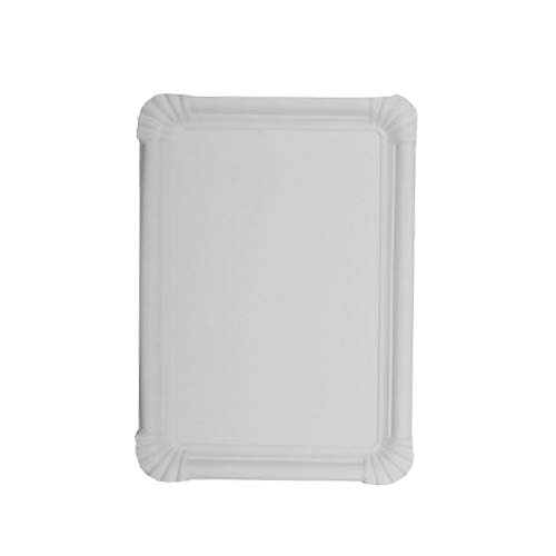 ABC Pak 250 Teller, Pappe [rc] eckig 17 cm x 25 cm weiss (95328, 250 Stück)