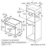thumbnail of Siemens iQ500, horno empotrable con soporte para vapor, 60 x 60 cm, acero inoxidable HR538ABS1