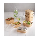 thumbnail of MONOUSO - Envase Rectangular Kraft microondas 500ml 17,2x12x4,1cm (50 Uds)