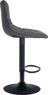 thumbnail of DELUKE® Barhocker DUBAI - Grau, Kunstleder, Schwarz | Barhocker mit Lehne Barstuhl Tresenhocker Tresenstuhl Kneipenhocker Kneipenstuhl