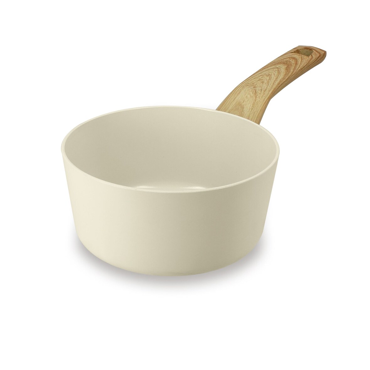 Menastyl - Casserole 16cm colorama crème - en aluminium - revêtement antiadhésif en céramique