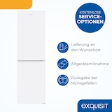 thumbnail of Exquisit Kühl-Gefrierkombination, Kühlschrank mit Gefrierfach, 247 Liter, Schnellgefrieren, 4 Ablagen, KGC5250-85-NF-040D weiss