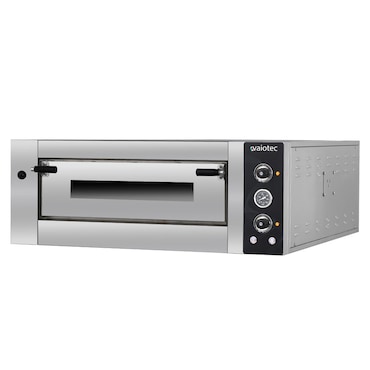 Forno elétrico de pizza para 4 pizzas 34 cm Ø, 1 câmara 70 x 70 x 14 cm, gama de temperaturas: 50-450°C, 4,7 kW, 400 V, 11450 Vaiotec