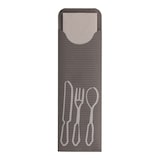 thumbnail of 100 Bestecktaschen 23,5 cm x 7,3 cm anthrazit inkl. farbiger Serviette