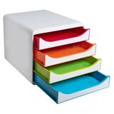 thumbnail of Exacompta 310913D 1x Exacompta, BIG-BOX Schubladenbox, 4 offene Laden, Serie Black Office - Schwarz/Harlekin