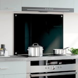 thumbnail of vidaXL Küchenrückwand Schwarz 80x60 cm Hartglas