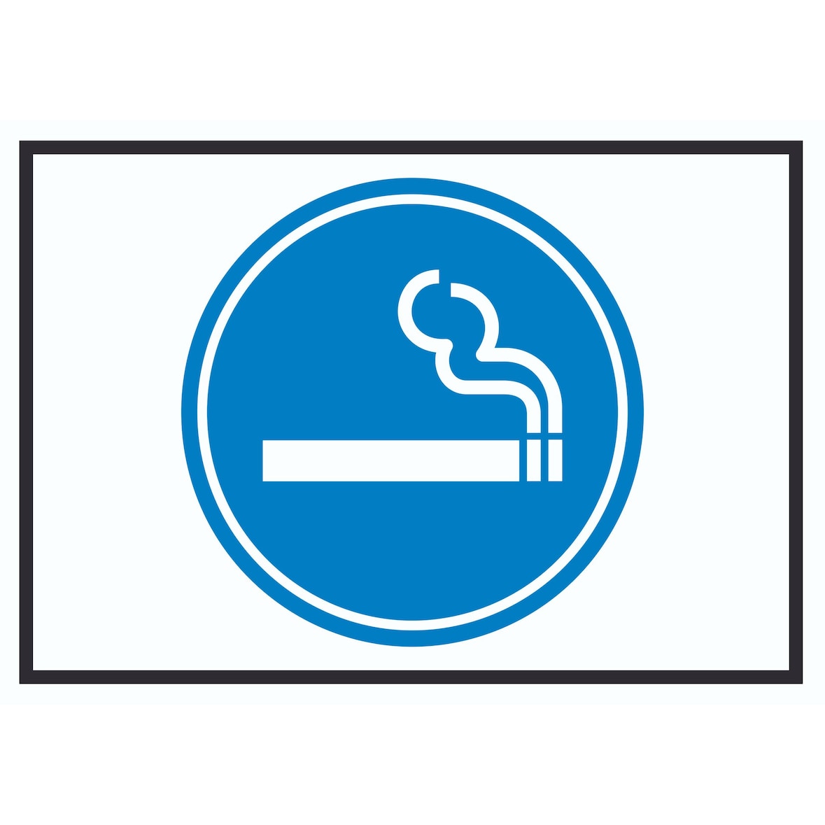 Raucherbereich Symbol Schild A0 Rückseite selbstklebend