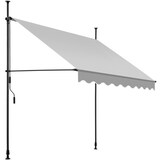 thumbnail of tectake Toldo dobrável para varanda com manivela, altura regulável - 200 x 180 cm cinzento claro