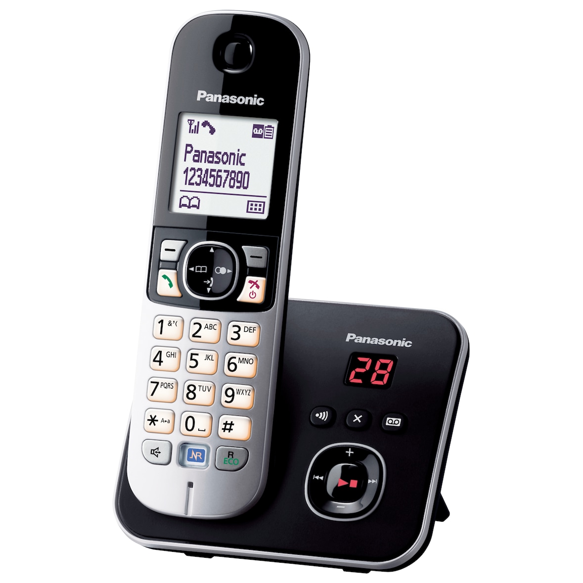 Panasonic KX-TG6821GB Telefon DECT-Telefon Anrufer-Identifikation Schwarz
