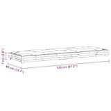 thumbnail of vidaXL Palettenkissen Baumwolle 120×40×7 cm Schwarz