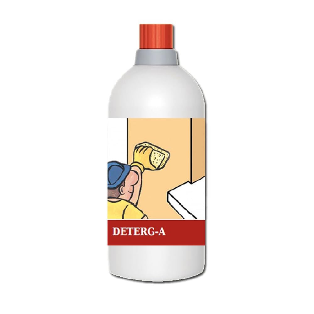 Limpiador de eflorescencias Deterg-A Azichem (5 Ltr) - Elimina manchas de humedad, calcáreas y salitre en suelos, juntas de baldosas, muros y tejados