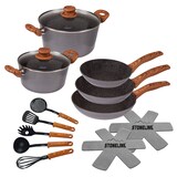 thumbnail of STONELINE® Back to Nature Kochgeschirr-Set, 14-teilig, mit Deckeln, Töpfe & Pfannen Induktion geeignet