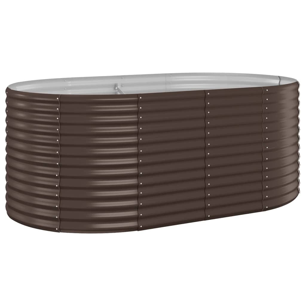 vidaXL Hochbeet Pulverbeschichteter Stahl 175x100x68 cm Braun